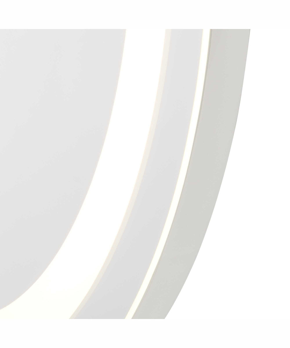 Captarent 22x28 in. Oval Illuminated Integrated LED Modern Mirror White
