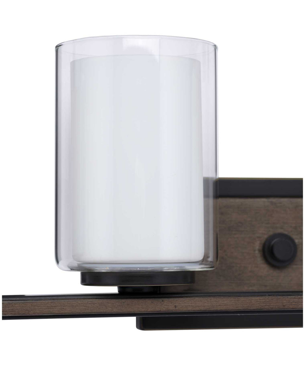 Mast 4-Light Clear Glass Coastal Bath Vanity Light Antique Bronze