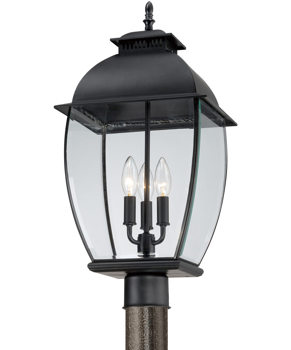 Bain Large 3-light Outdoor Post Light Mystic Black