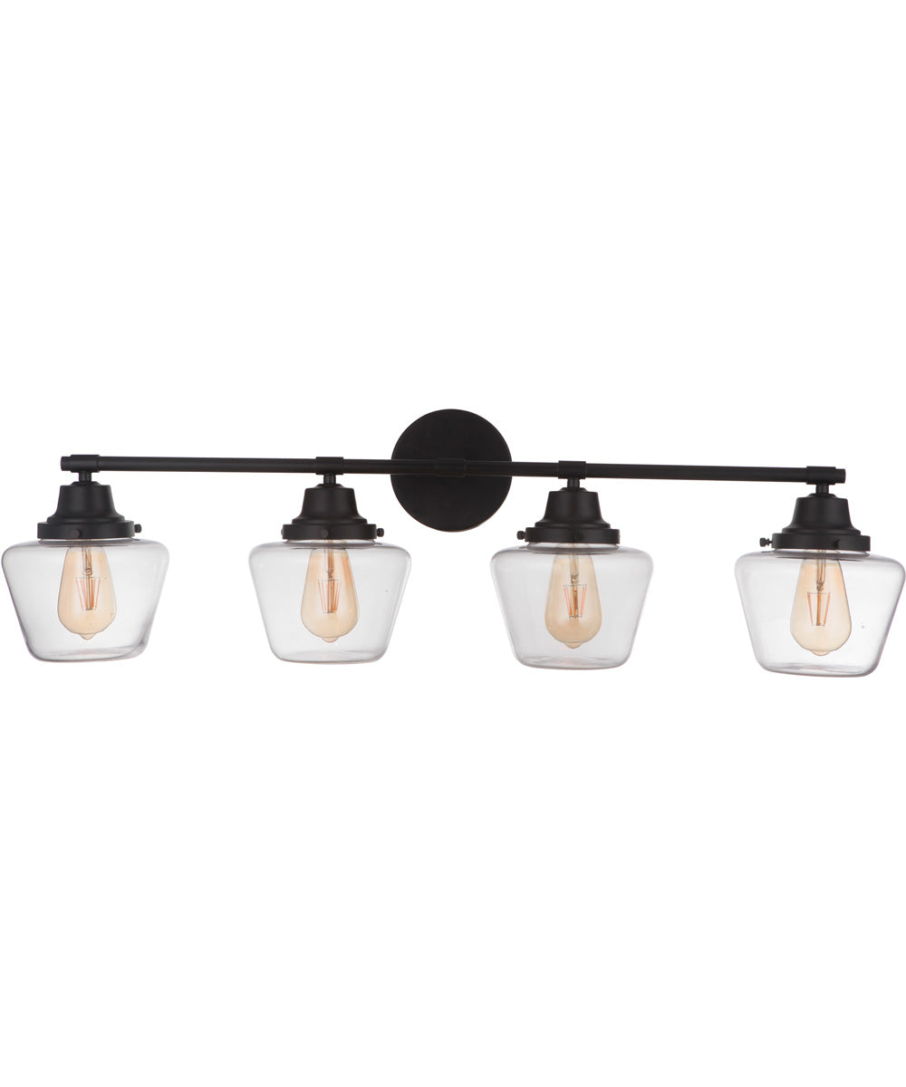 Essex 4-Light Bath Vanity Light Flat Black