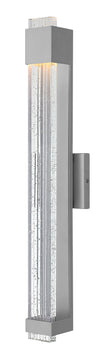 28"H Glacier 1-Light Large Outdoor Wall Light in Titanium