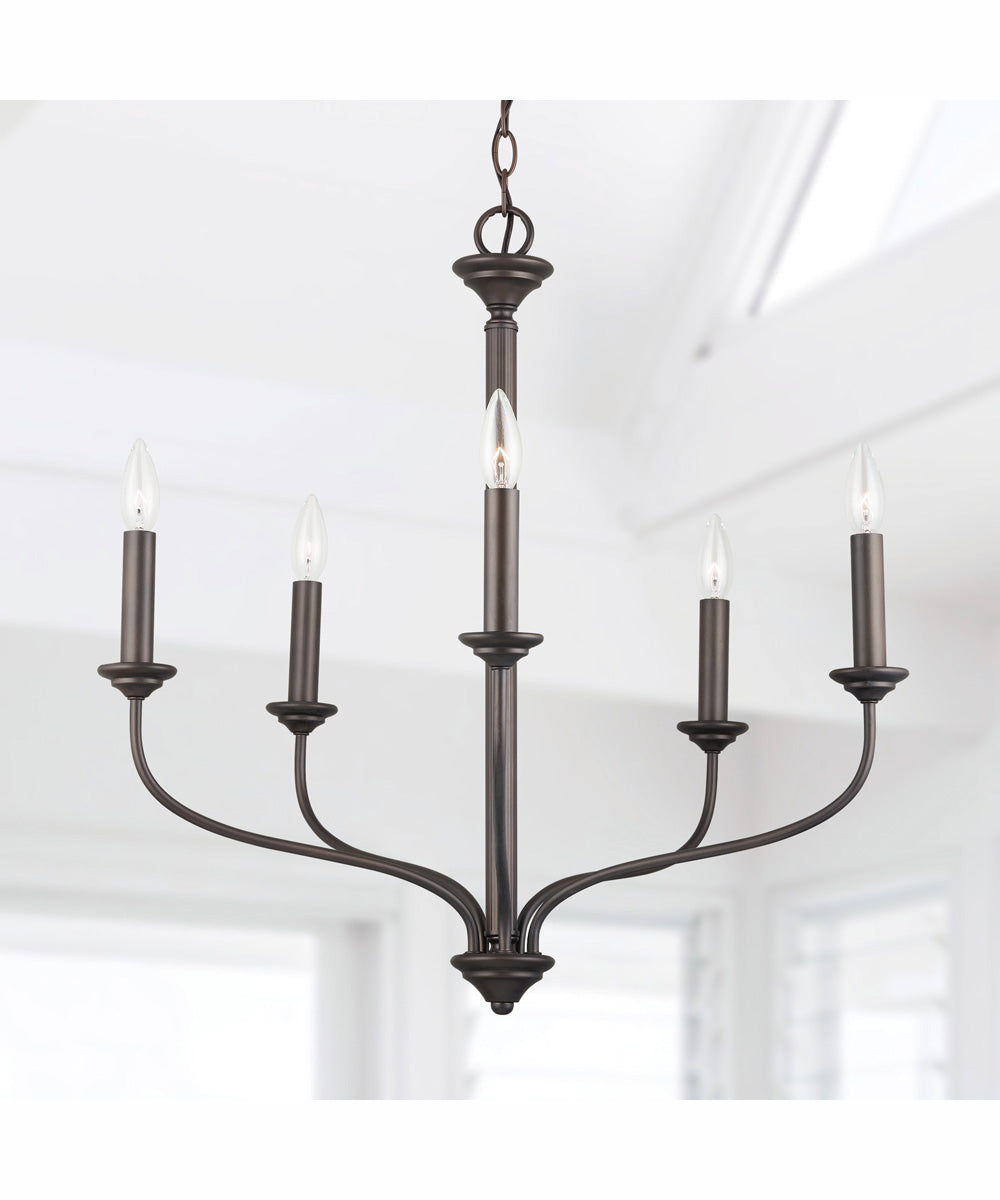Crete 5-Light Chandelier Old Bronze