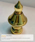 Beaded Knob Spire Lamp Finial Polished Brass 1.5"h