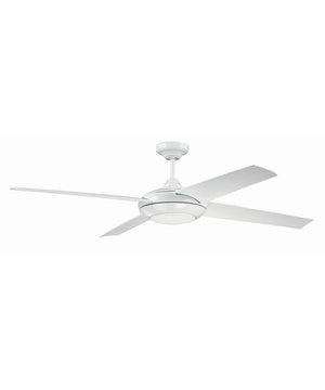 60" Moderne 1-Light LED Ceiling Fan (Blades Included) White