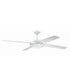 60" Moderne 1-Light LED Ceiling Fan (Blades Included) White