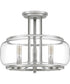 Pruitt Medium 3-light Semi Flush Mount Brushed Nickel