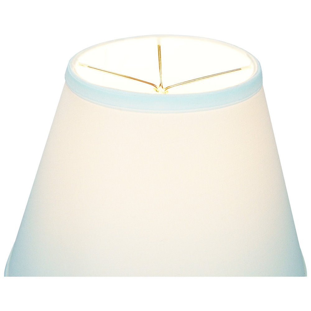 12"W x 9"H White Empire Hardback Lampshade