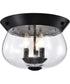 Boliver 3-Light Close-to-Ceiling Matte Black
