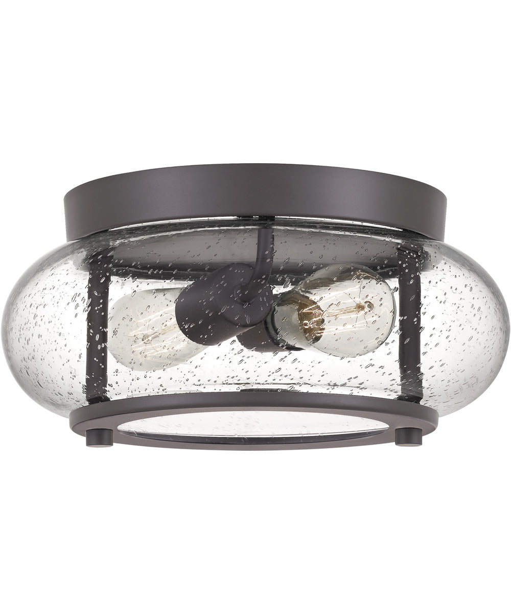 Trilogy 2-light Flush Mount Old Bronze