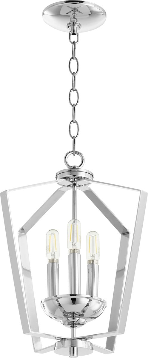 13"W 3-light Entry Foyer Hall Chandelier Chrome