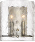 Fortress Small 2-light Wall Sconce Mottled Silver