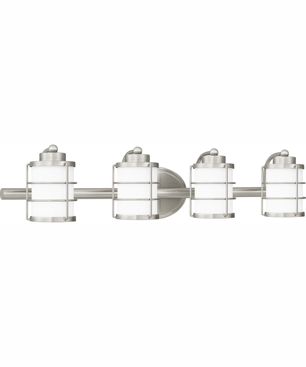 Hazlett Extra Large 4-light Bath Light Brushed Nickel
