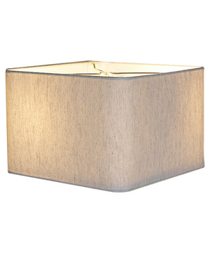 14x14x9 Rounded Corner Premiere Hardback Shallow Square Drum Lampshade Textured Oatmeal