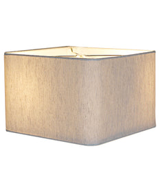 14x14x9 Rounded Corner Premiere Hardback Shallow Square Drum Lampshade Textured Oatmeal