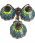 23" High Tiffany Hanginghead Dragonfly 3 Light Table Lamp