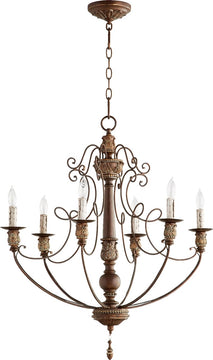 27"W Salento 6-Light Chandelier Vintage Copper
