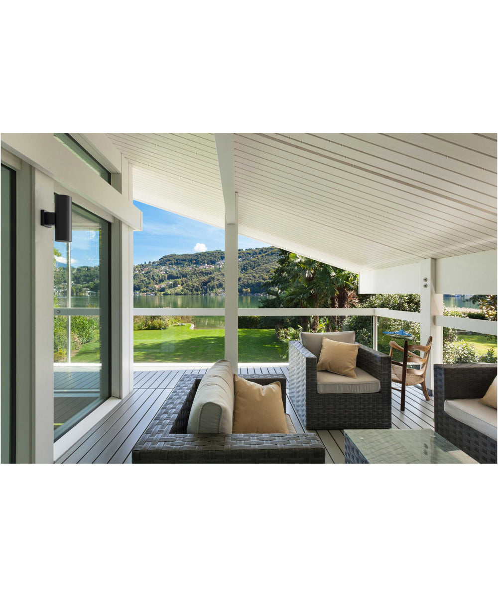 5" LED Outdoor Up/Down Cylinder Black