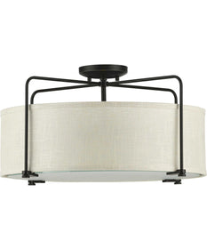 Kempsey 3-Light Semi-Flush Convertible Antique Bronze