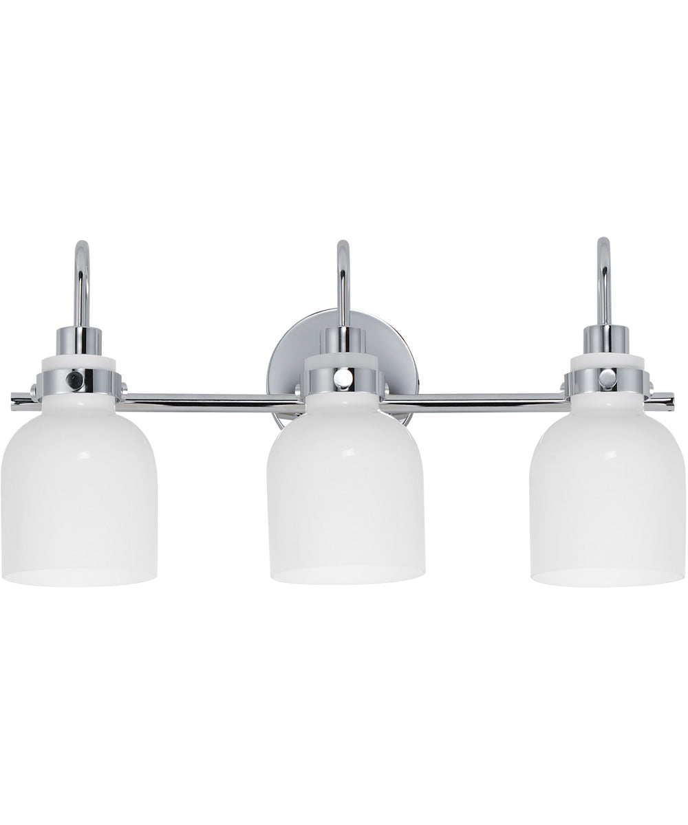 Milk 3-Light Bath Vanity Polished Chrome