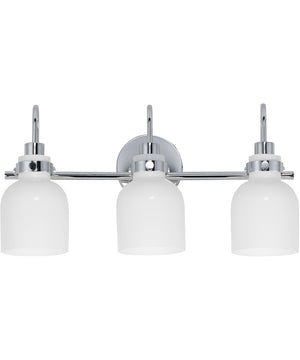 Milk 3-Light Bath Vanity Polished Chrome
