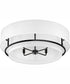 Graham 4-Light Extra Large Convertible Semi-flush Mount in Black