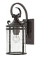 18"H Casa 1-Light Medium Outdoor Wall Light in Olde Black with Clear Seedy