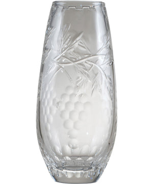 9 Inch H Grape 24% Lead Crystal Small Vase