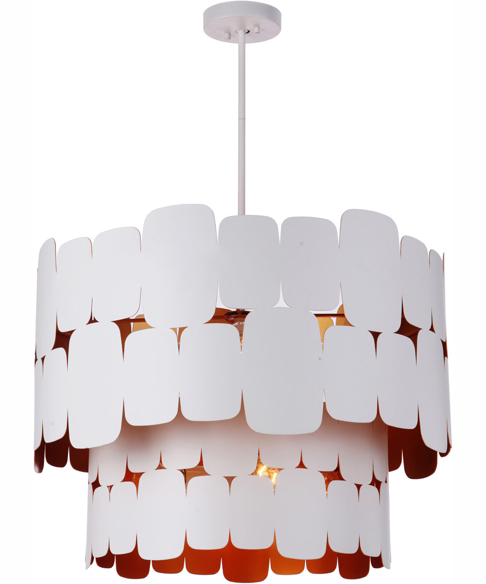 Sabrina 9-Light Pendant Matte White / Gold Luster