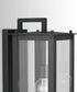 Hunt 1-Light Outdoor Wall Mount Rain or Shine - Black with Clear Glass