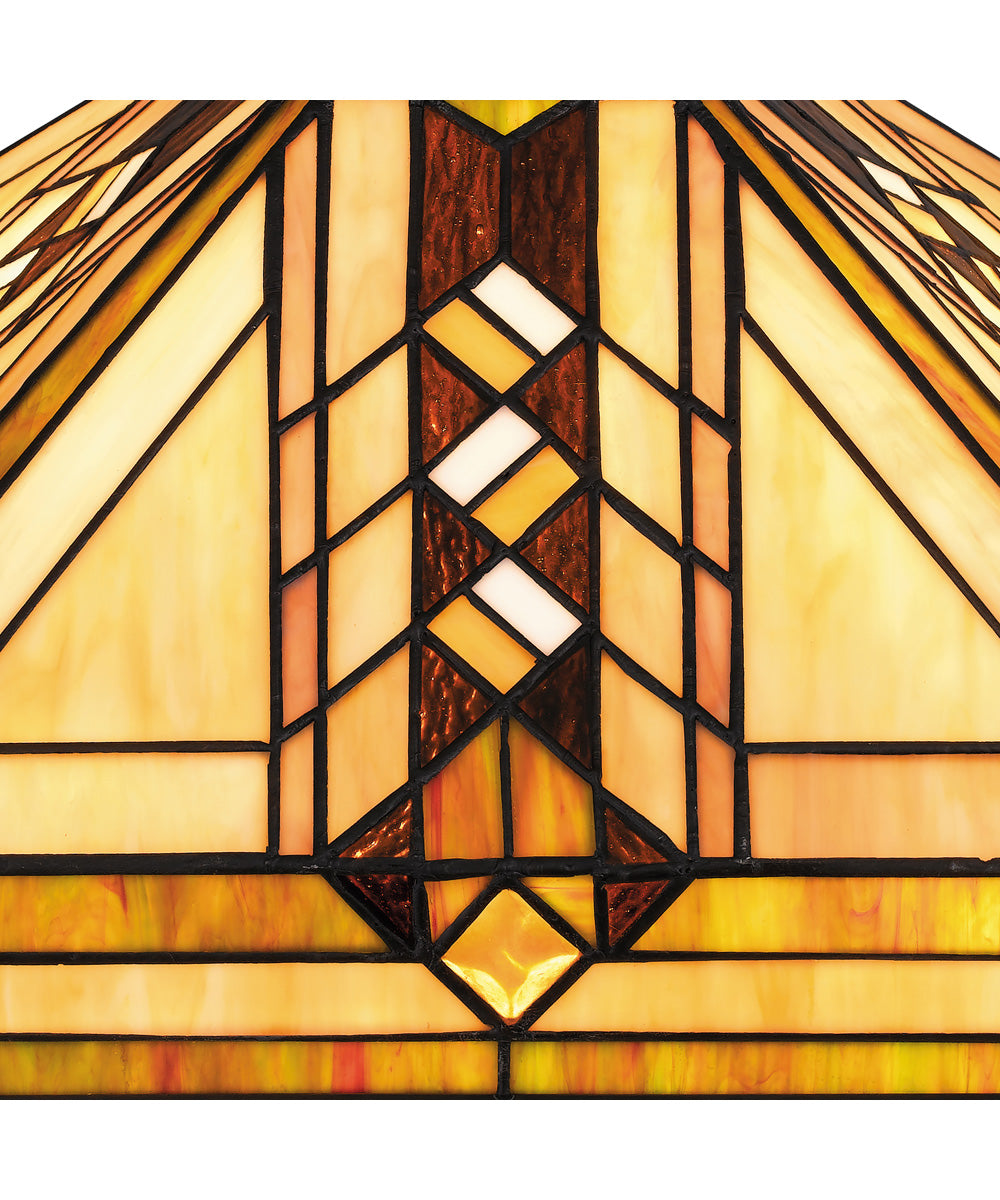 Tiffany Small 2-light Table Lamp Matte Black