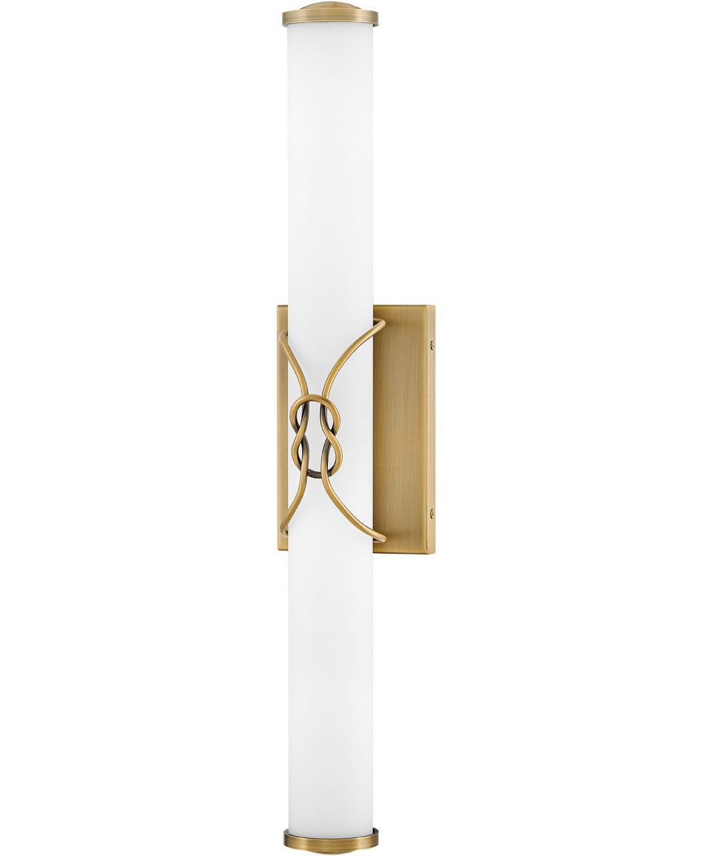 Kitts LED-Light Medium LED Vanity in Lacquered Brass