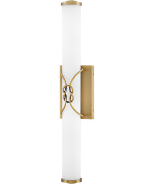 Kitts LED-Light Medium LED Vanity in Lacquered Brass