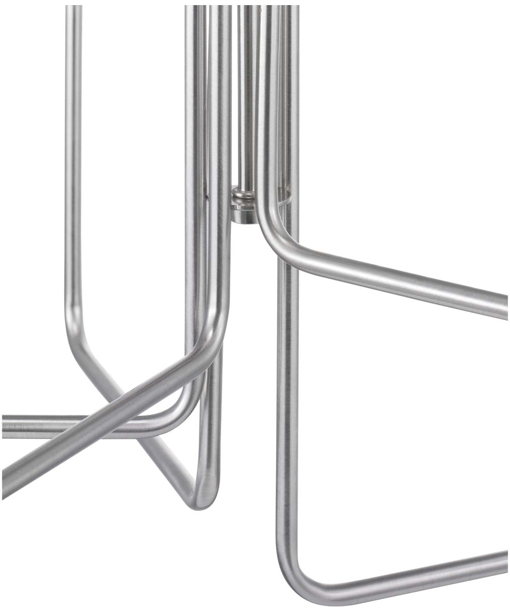 Rainey 5-Light Clear Fluted Ribbed Glass Modern Chandelier Light Brushed Nickel