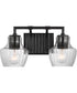 Destin 2-Light Vanity & Wall Black / Silver Accents