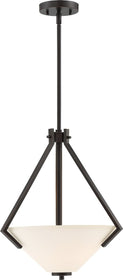 16"W Nome 2-Light Pendant Mahogany Bronze