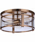 Elliot 3-Light Flush Mount Satin Brass