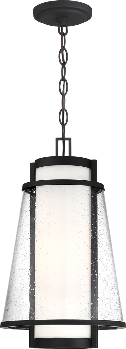 18"H Anau 1-Light Outdoor Matte Black / Glass