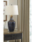 31"H Evania Metal Table Lamp (1/CN) Indigo
