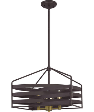 Escher 4-light Pendant Old Bronze