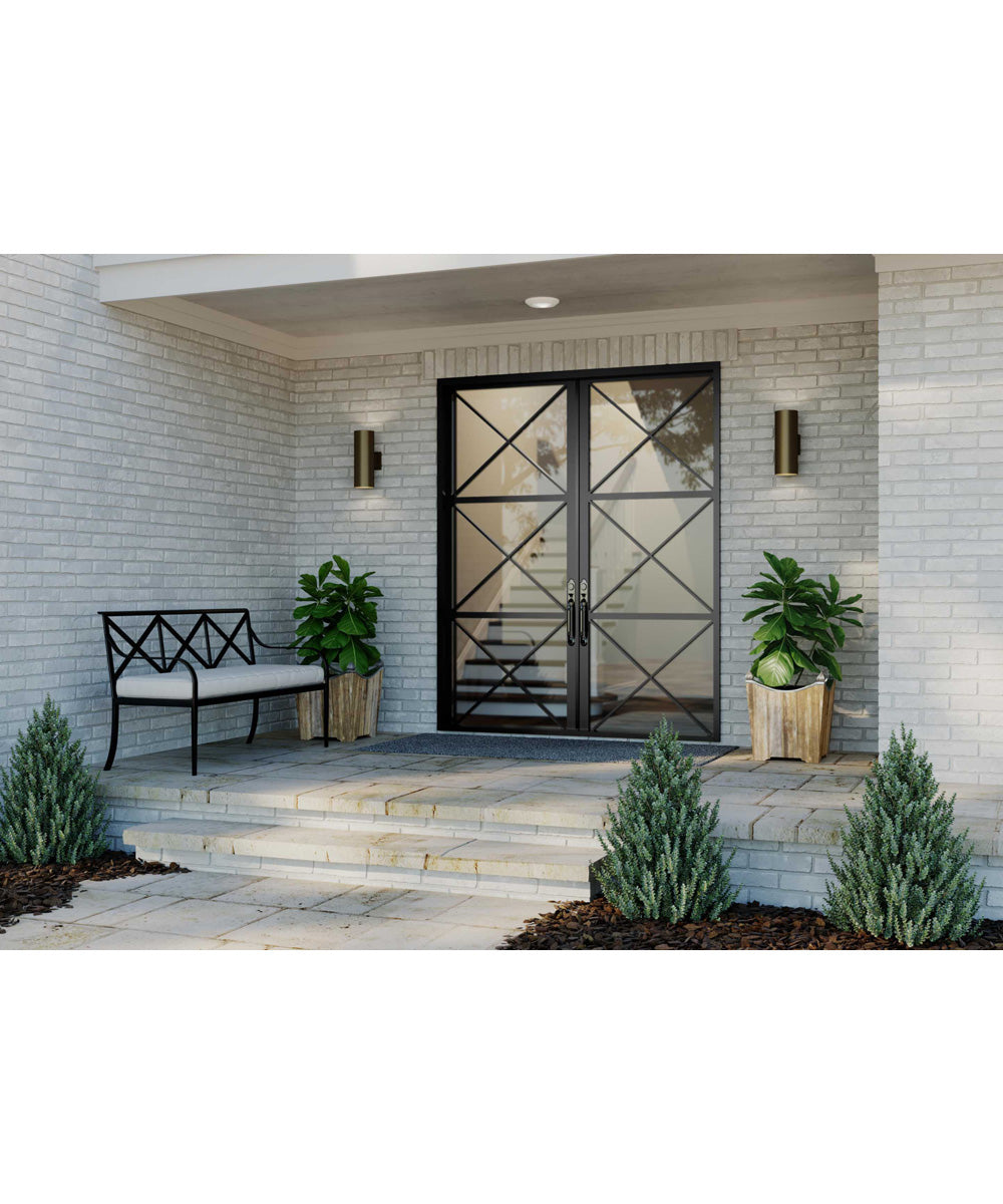 5" LED Outdoor Up/Down Cylinder Antique Bronze