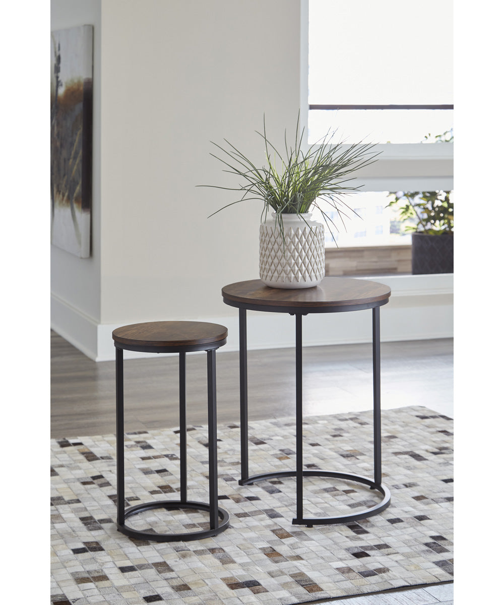 Briarsboro Accent Table (2/CN) Brown/Black