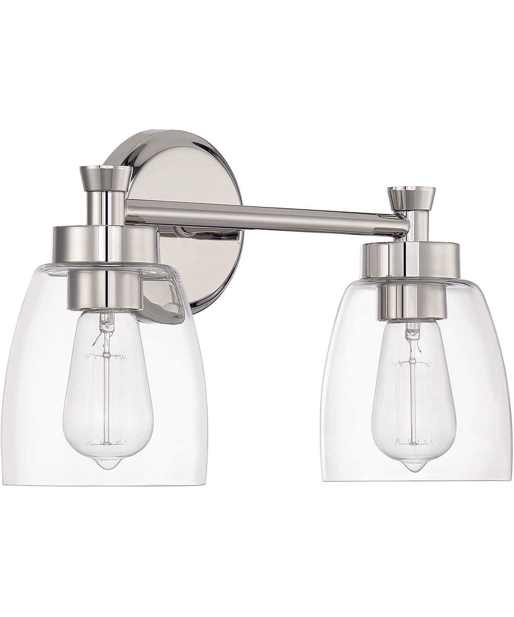 Henning 2-Light Vanity Polished Nickel
