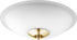 12"W 2-light LED Ceiling Fan Light Kit Aged Brass w/ Satin Opal