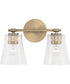 Baker 2-Light Vanity Aged Brass