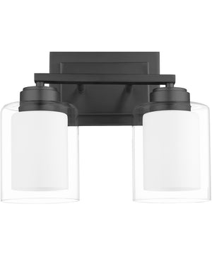 2-light Bath Vanity Light Matte Black