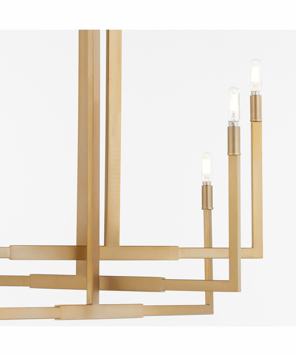 BOLERO 6-light Chandelier Aged Brass