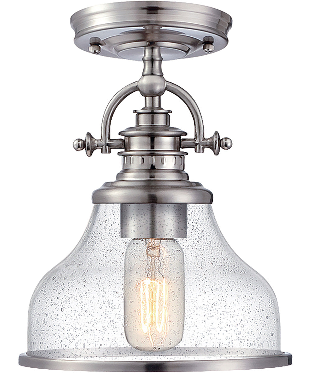 Grant 1-light Semi Flush Mount Brushed Nickel