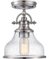 Grant 1-light Semi Flush Mount Brushed Nickel