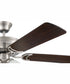 52" Decorator's Choice 3-Light Ceiling Fan Brushed Polished Nickel