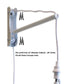 12"W MAST Plug-In Wall Mount Pendant 1 Light White Cord/Arm Textured Shallow Drum Shade